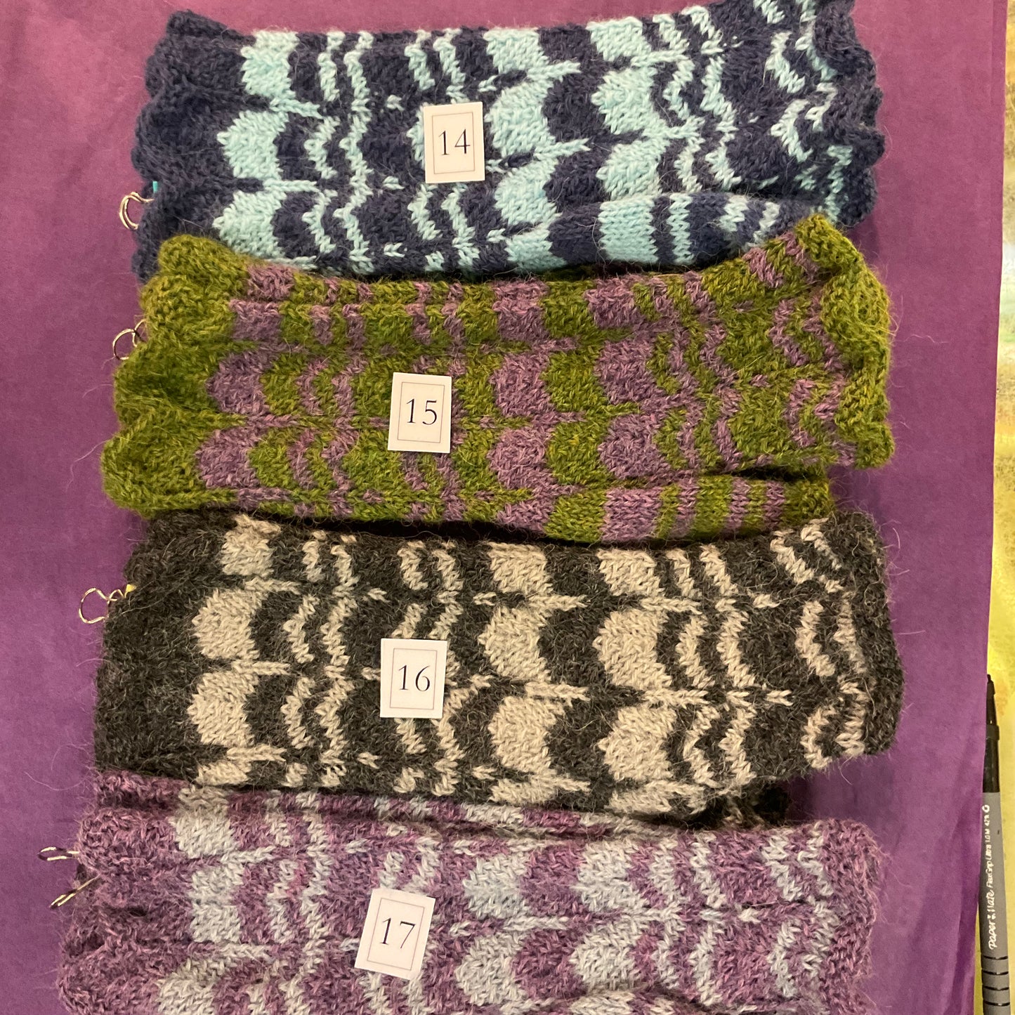 Hand Knit Pure Alpaca ‘Charleston’ Chevron Wristwarmers, vintage 1920s Art Deco style , 16 colour choices, gifts for her