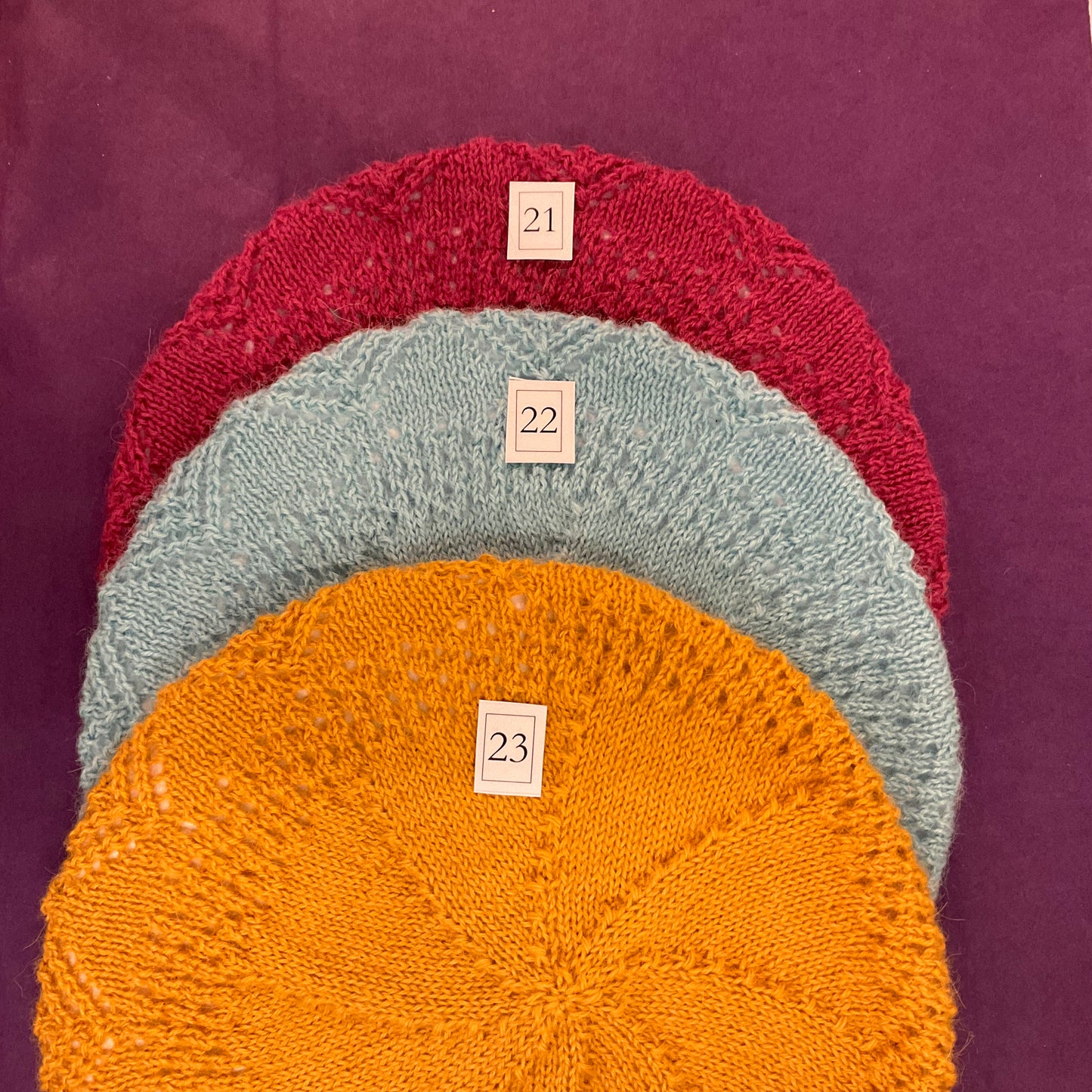 Hand knitted Alpaca ‘Clarice’ Lacy beret, vintage style, gifts for her.