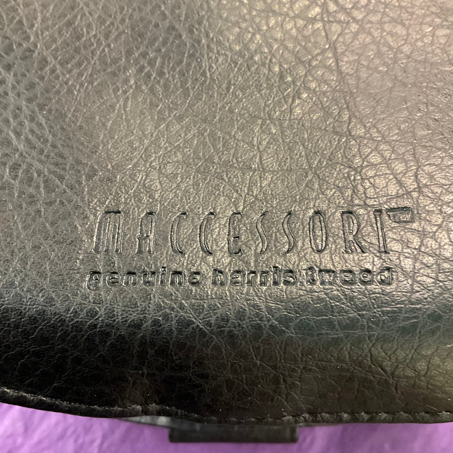 Vintage Harris tweed and Faux leather Saddle bag by MACCESORI
