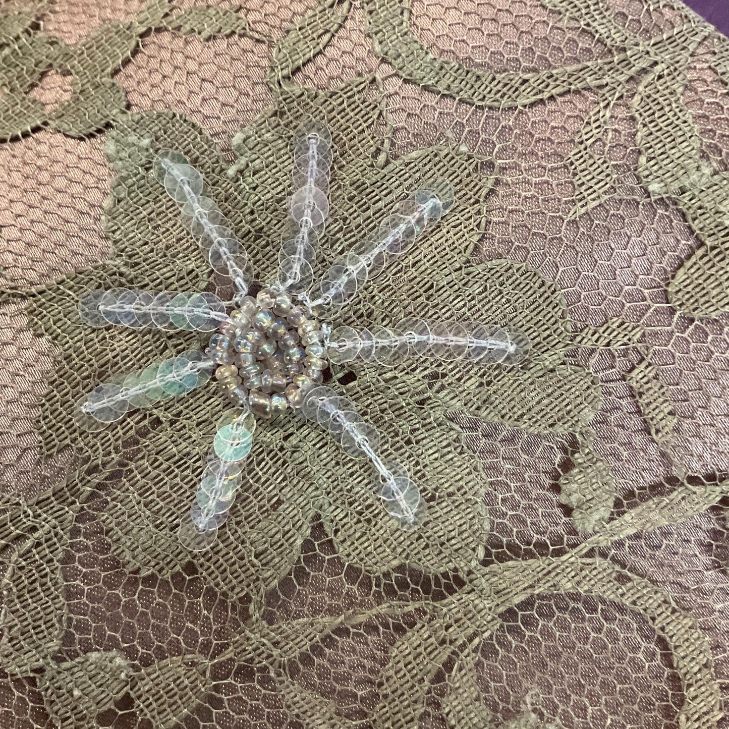 Vintage Art Deco style lace evening bag by Laura Ashley. Fringed hem, wedding, Birthday.