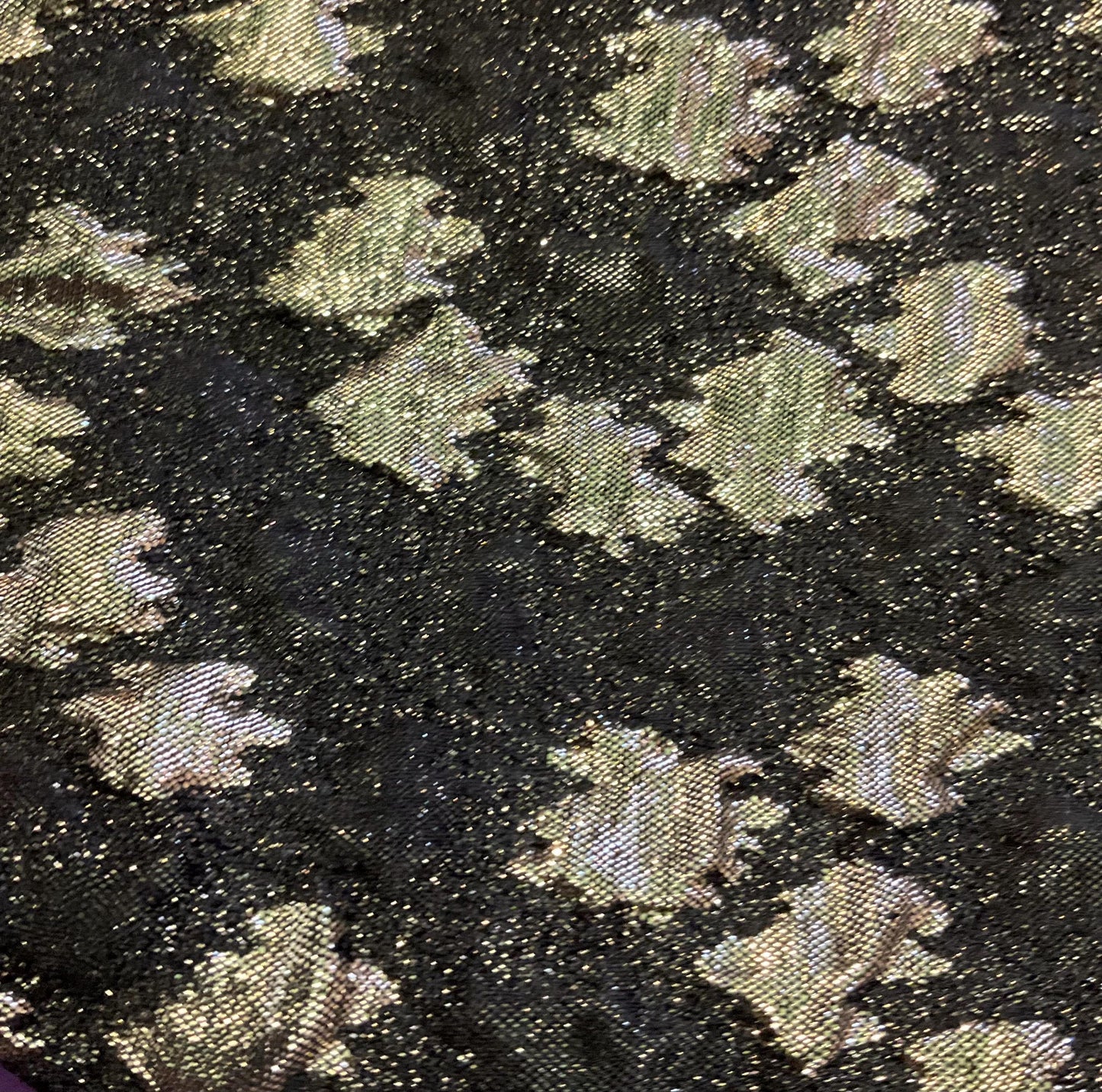 Vintage 1960s Black and Gold Lurex Brocade Evening Bag, Metallic Look Abstract Design, Formal Event, Prom, Wedding