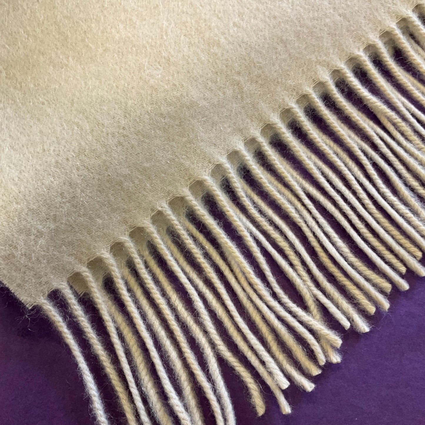 Vintage Pure Cashmere Cream Fringed Scarf by Osprey of London, Vintage Man, Fathers Day Gift.