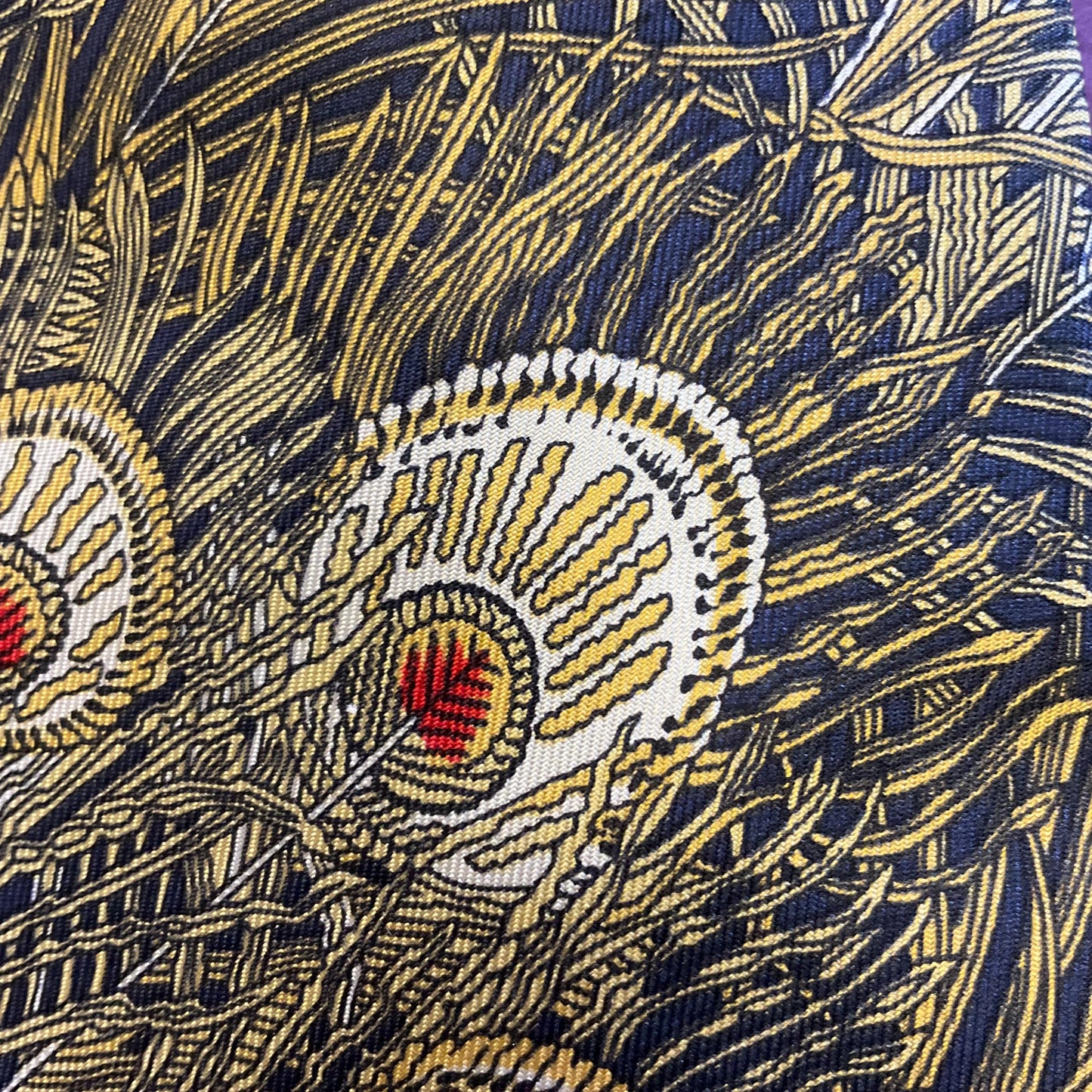 Vintage Gents Liberty ‘Hera’ Pure Silk Peacock Feather Tie, Made in England , Gifts for him