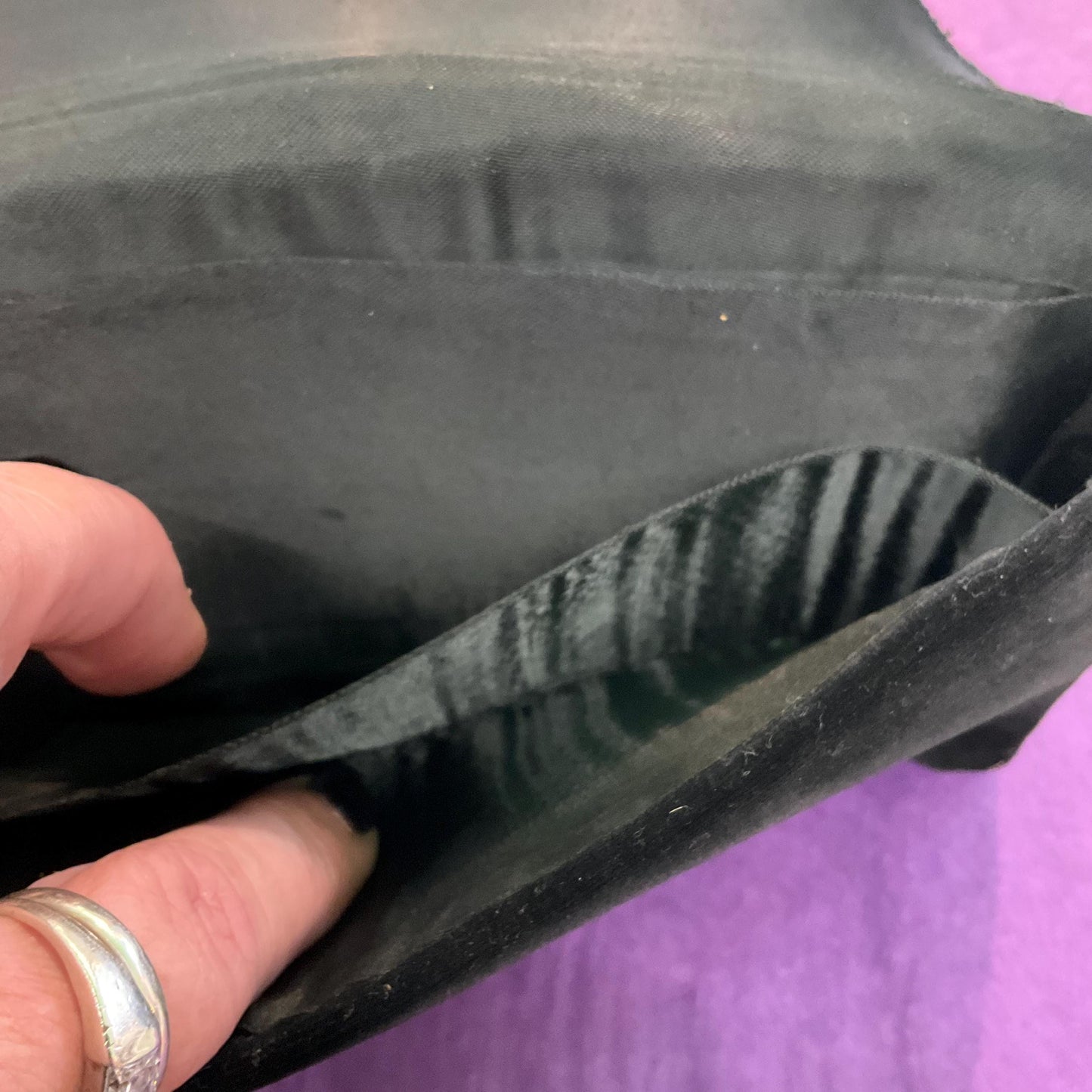 Vintage 1940s Indian Zardosi Embroidered Floral Evening Bag, Black velvet with traditional gold wirework and crystal beads, formal event