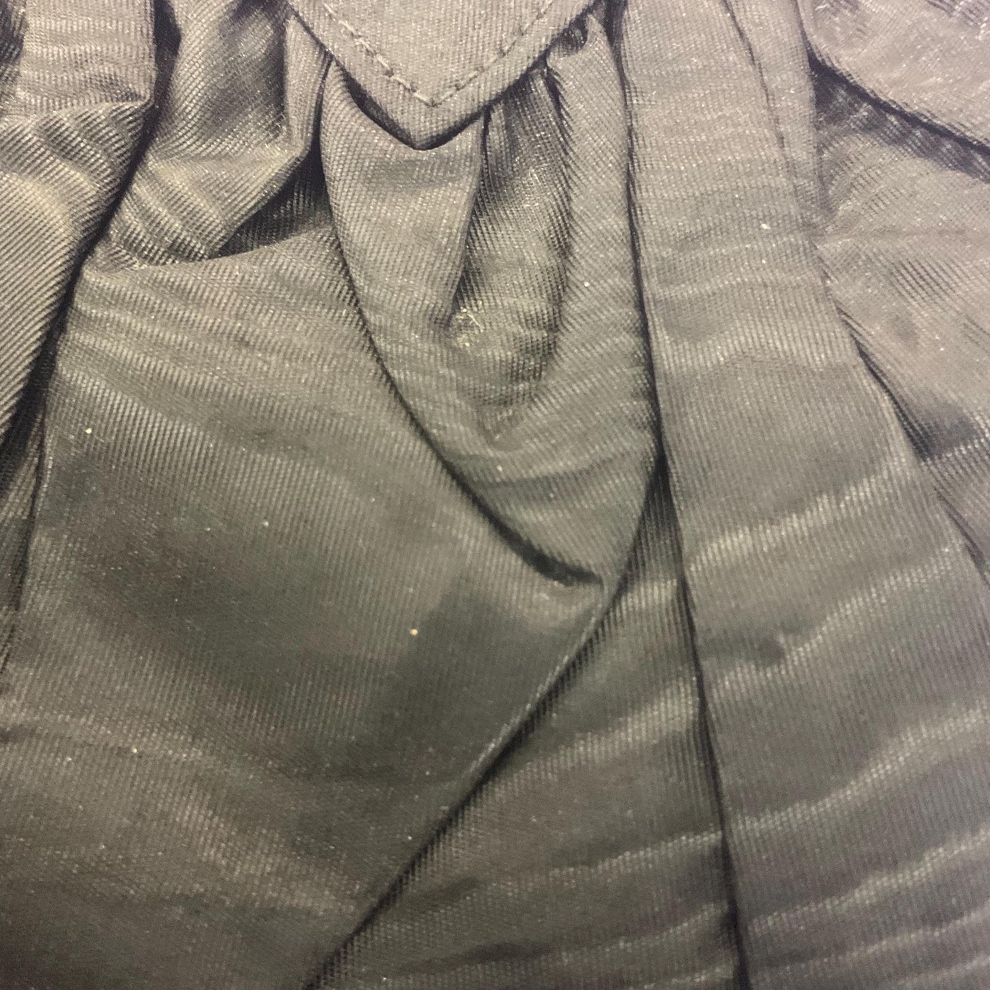 Antique Art Deco Black Moire Taffetta Evening Bag , British Made with integral coin purse