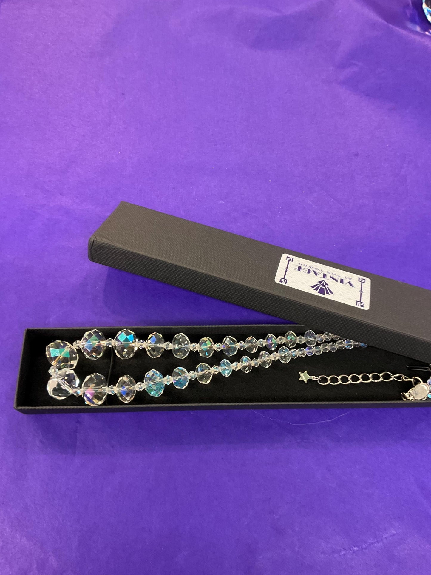 Vintage Kirks Folly Aurora Borealis Crystal Beaded Necklace - Sustainable Gift and Fashion