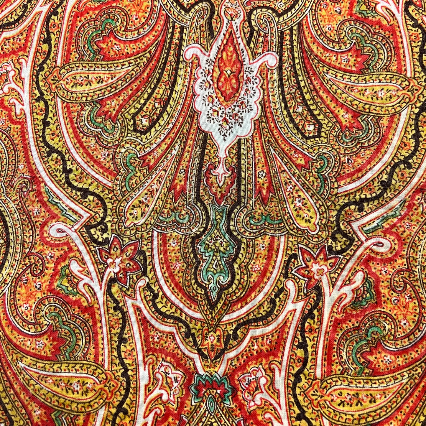 Vintage 1960s Gents Fine Wool Paisley Double Sided Scarf - Sustainable Fashion and Gift
