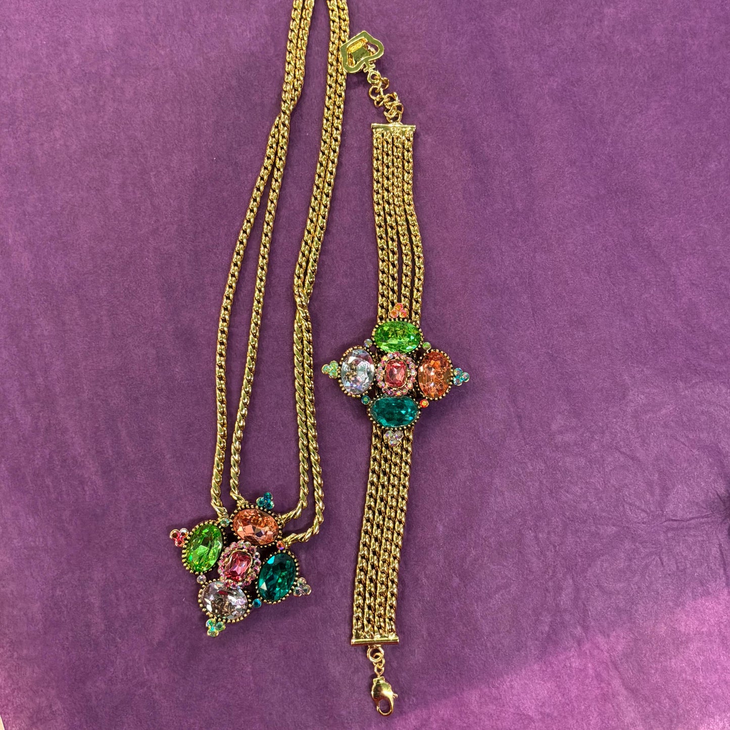 Vintage Butler and Wilson Crystal Bejewelled Diamond Chain Bracelet