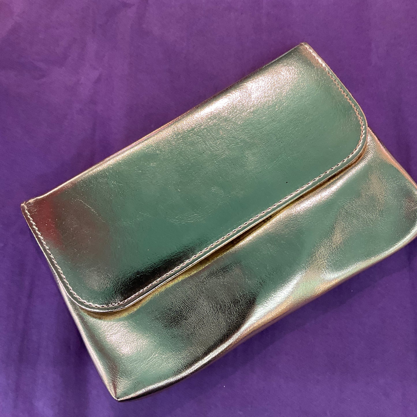 Vintage 1960s/70s Gold Faux Leather Cocktail Bag