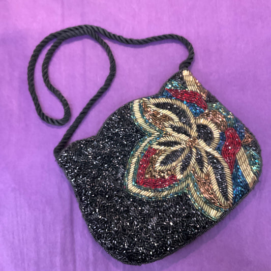 Fabulous French Vintage 1970/80s Beaded Shoulder Bag La Bagarete Paris