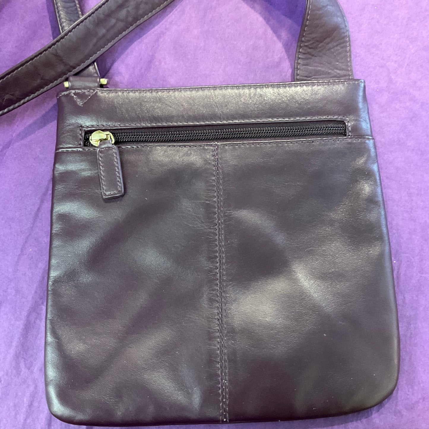 Vintage Purple Embossed Leather Cross body bag by RADLEY