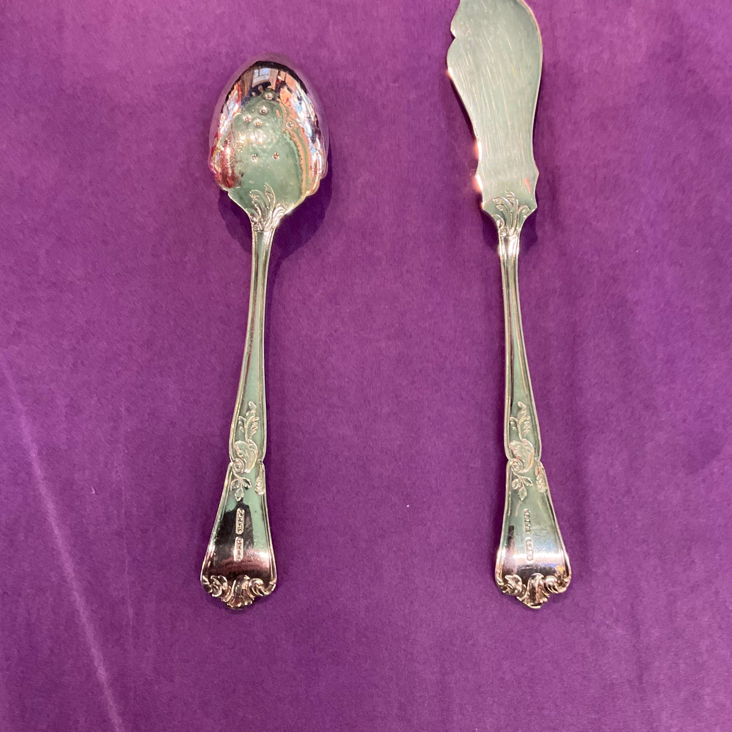 Vintage Silver Plated Engraved Serving Set