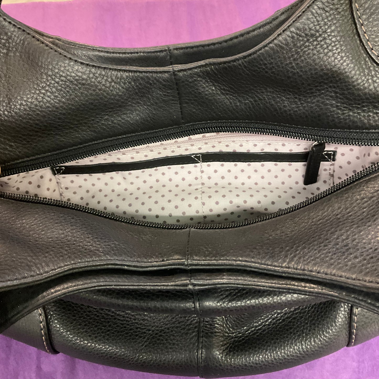 Vintage Soft Leather “ Crazy Patchwork” Black Handbag By RADLEY