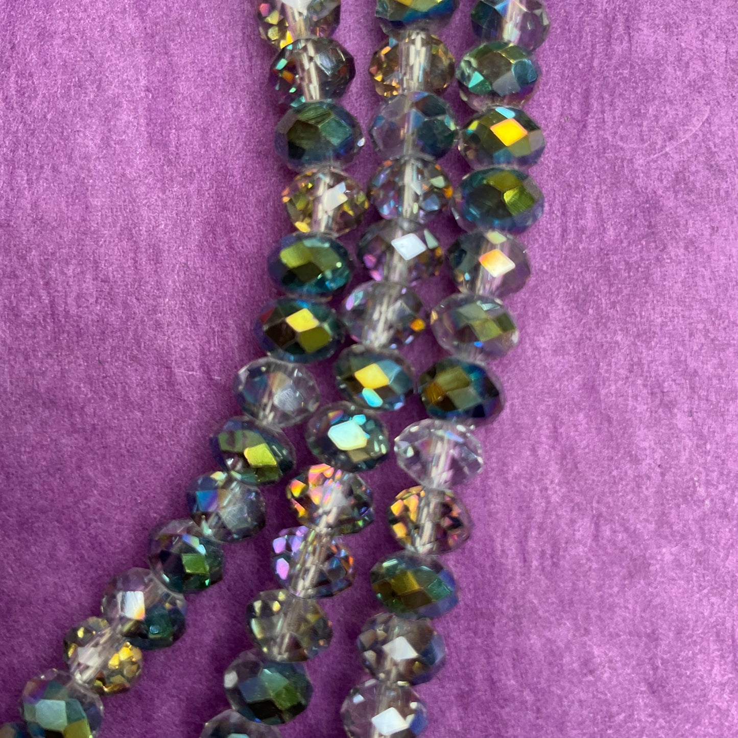 Vintage Butler and Wilson Peacock Borealis Crystal Beaded Necklace