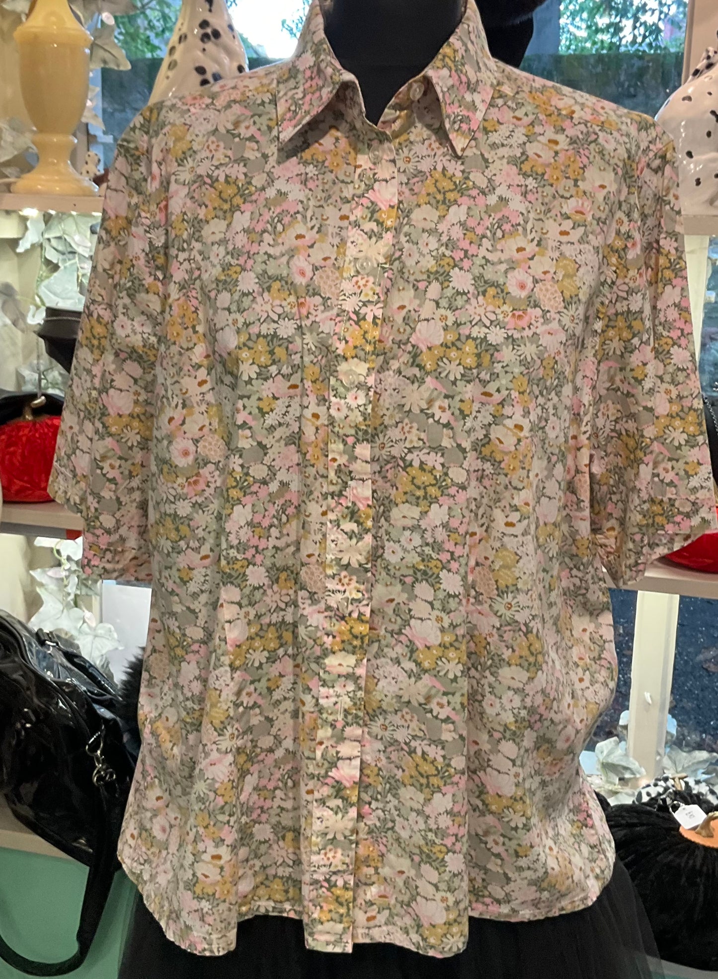 Vintage 1970/80s Liberty floral print shirt by “James Mead” , size 22/24