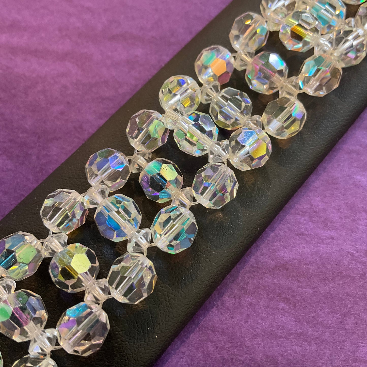 Vintage 1950/60s Rainbow Borealis crystal Bracelet, wedding, prom, gift for her