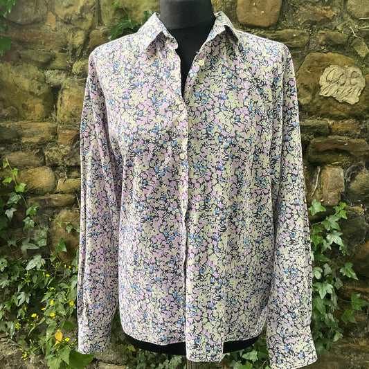 Vintage Liberty Tana Lawn ‘WIltshire’ cotton shirt by Oxford shirt company, size 14/16