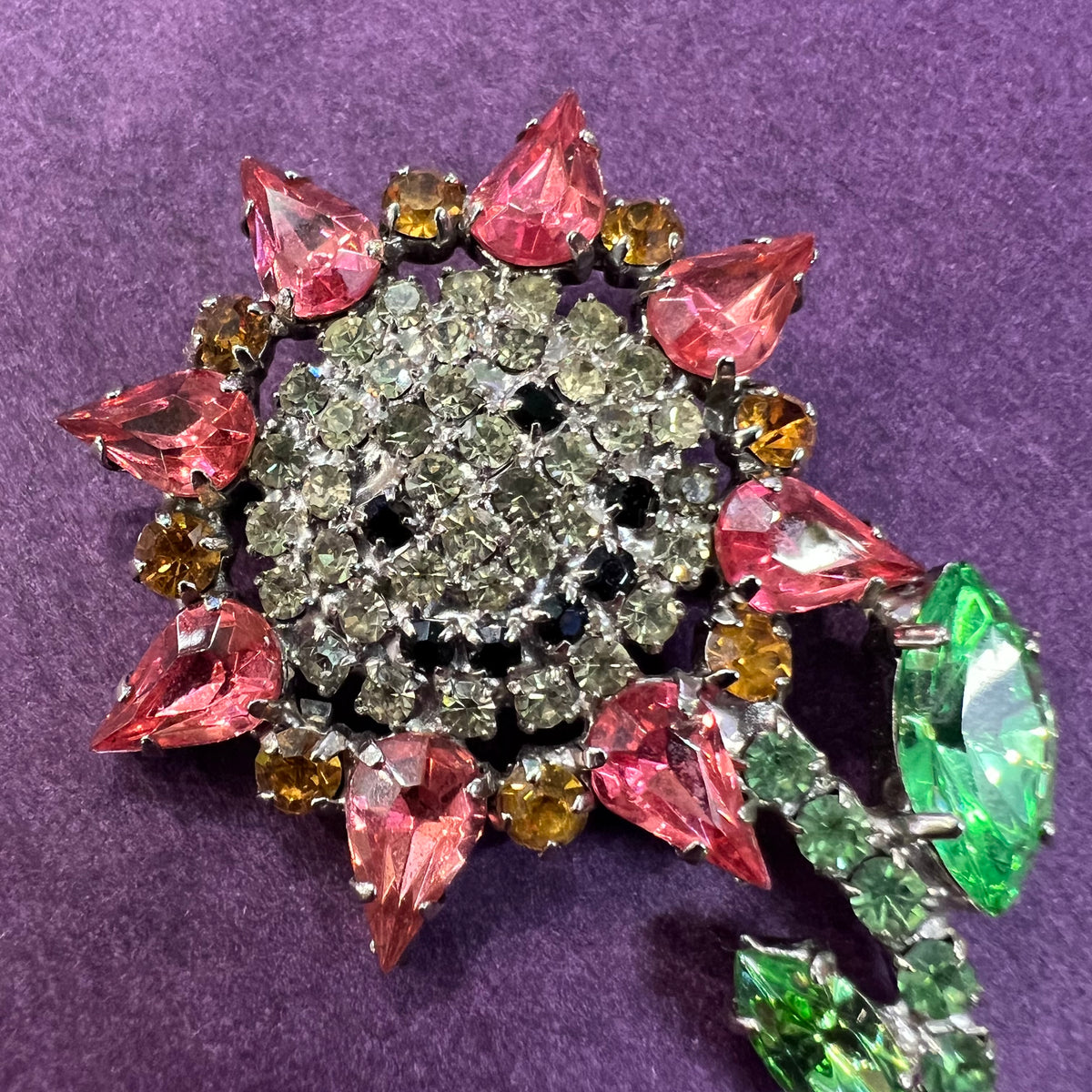Vintage Butler & Wilson Smiling Sunflower Brooch