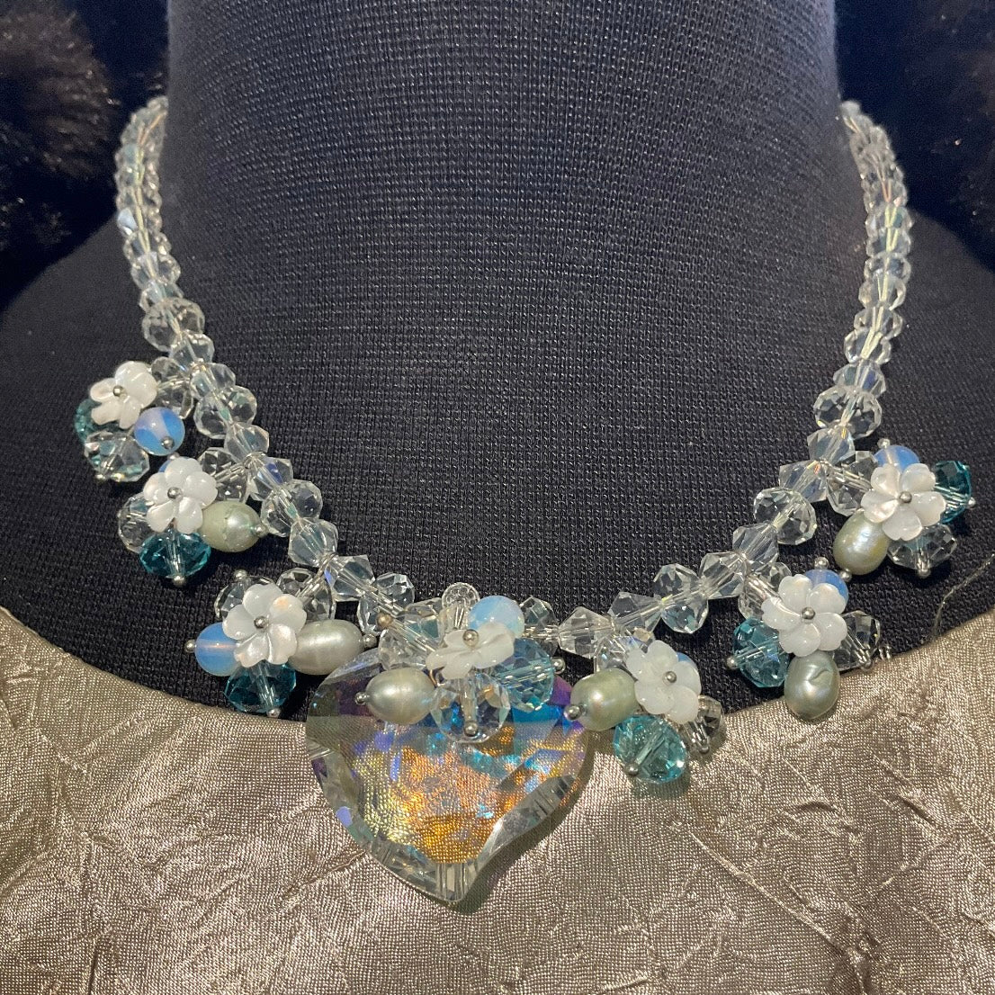 Vintage Butler and Wilson Crystal and Freshwater Pearl Necklace