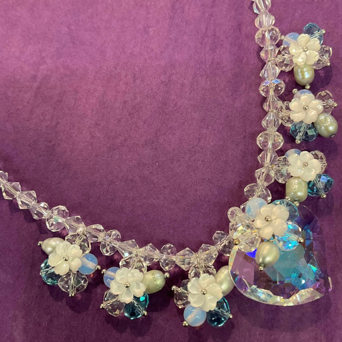 Vintage Butler and Wilson Crystal and Freshwater Pearl Necklace