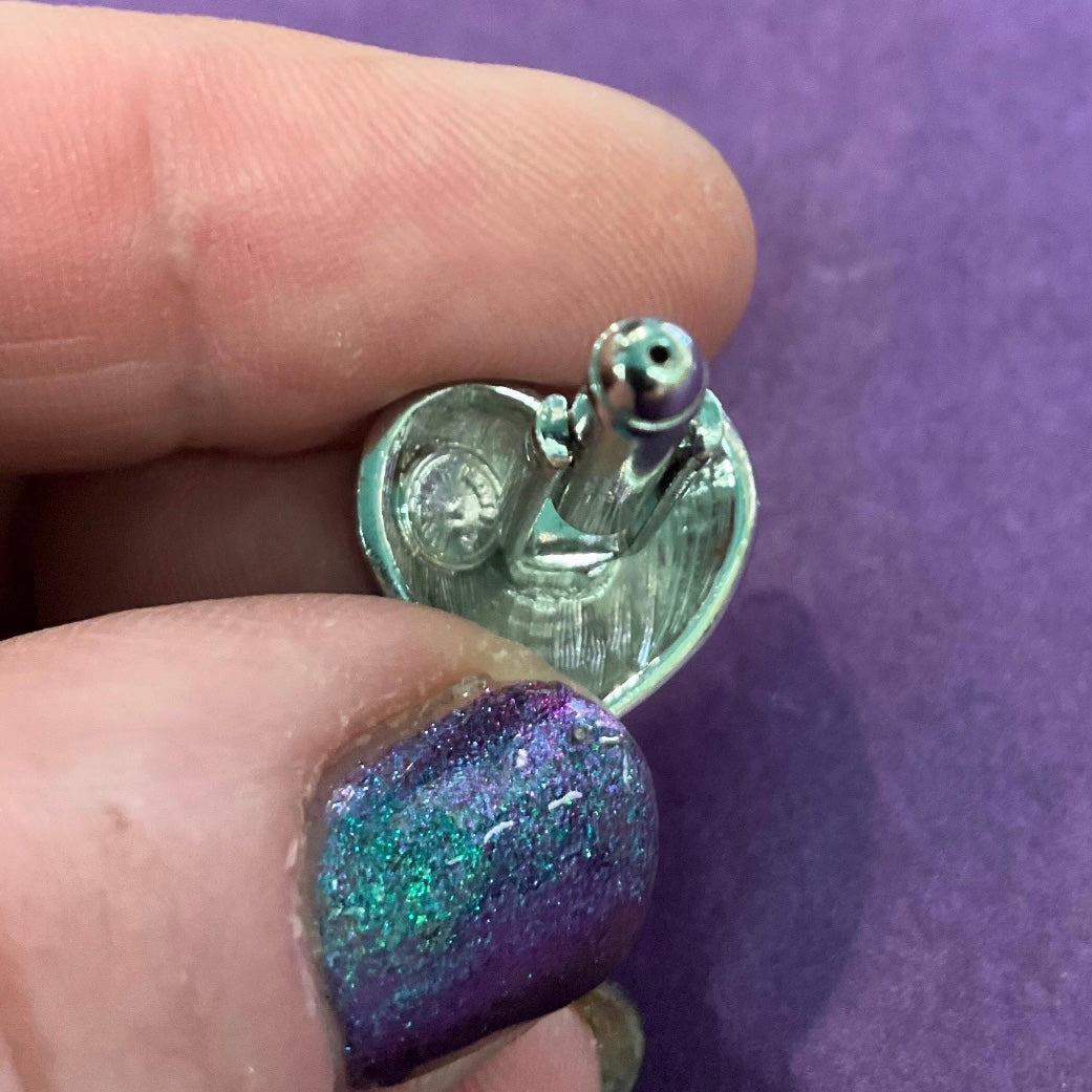 Vintage Butler and Wilson British Union Jack Flag Heart Shaped Cufflinks, Signed in Original Box, Wedding Groom Gifts