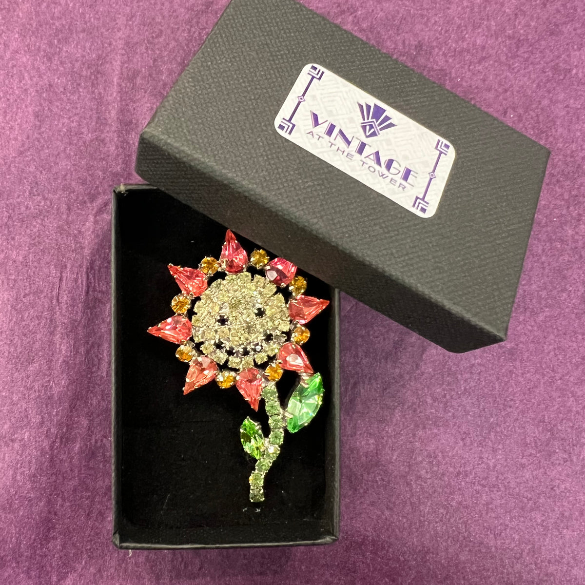 Vintage Butler & Wilson Smiling Sunflower Brooch