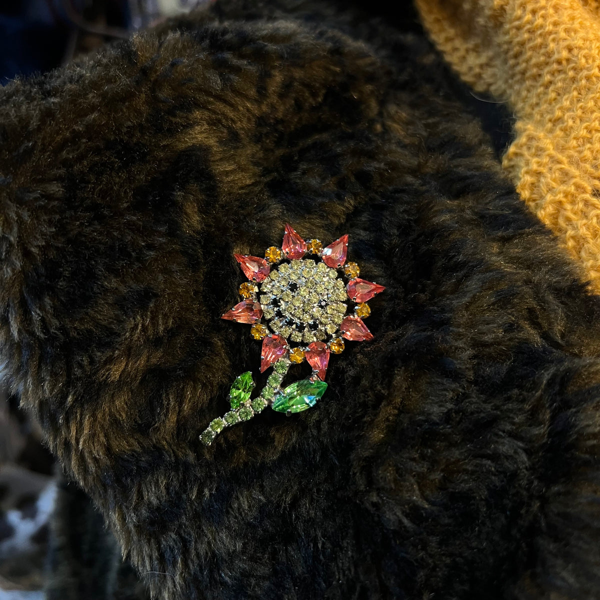 Vintage Butler & Wilson Smiling Sunflower Brooch