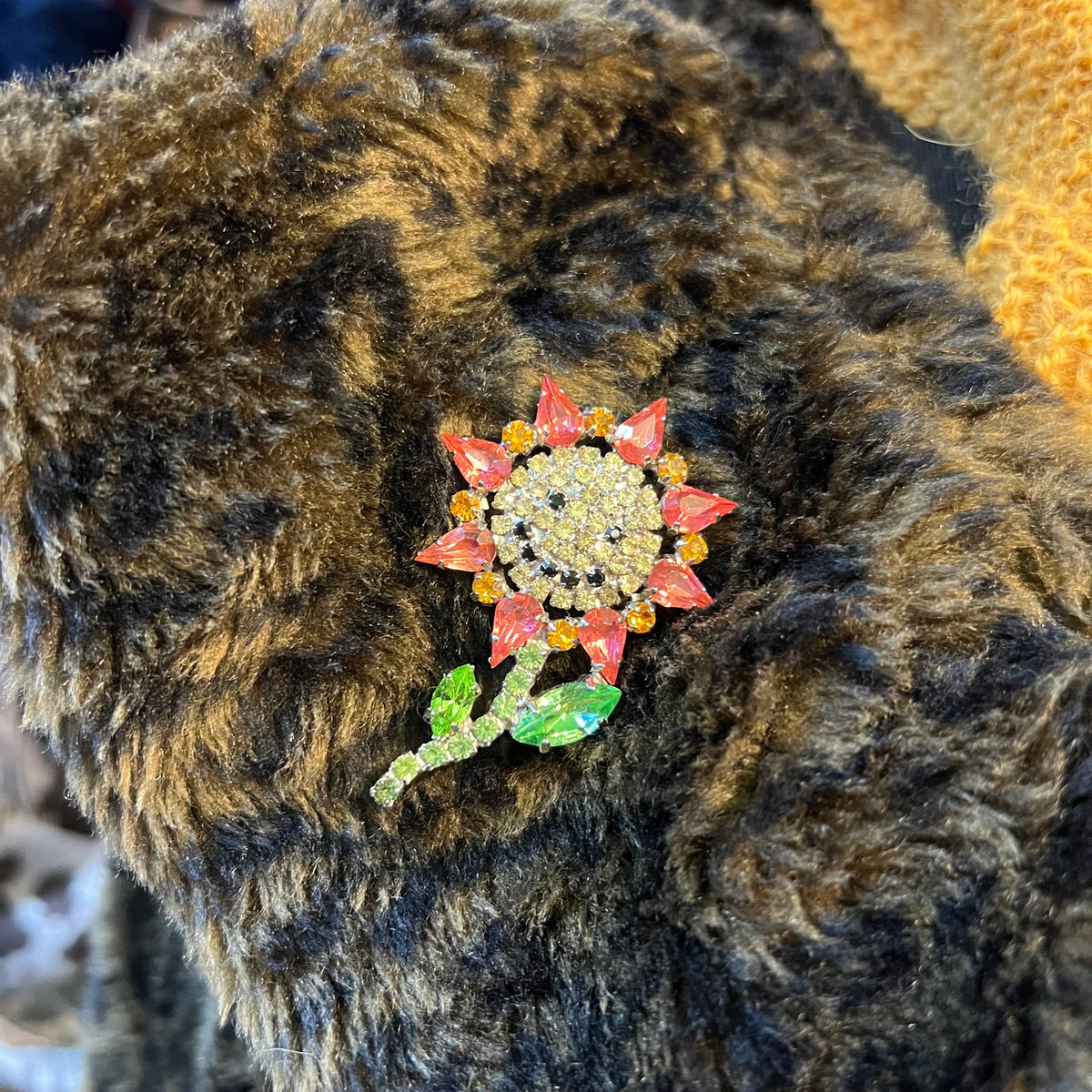 Vintage Butler & Wilson Smiling Sunflower Brooch