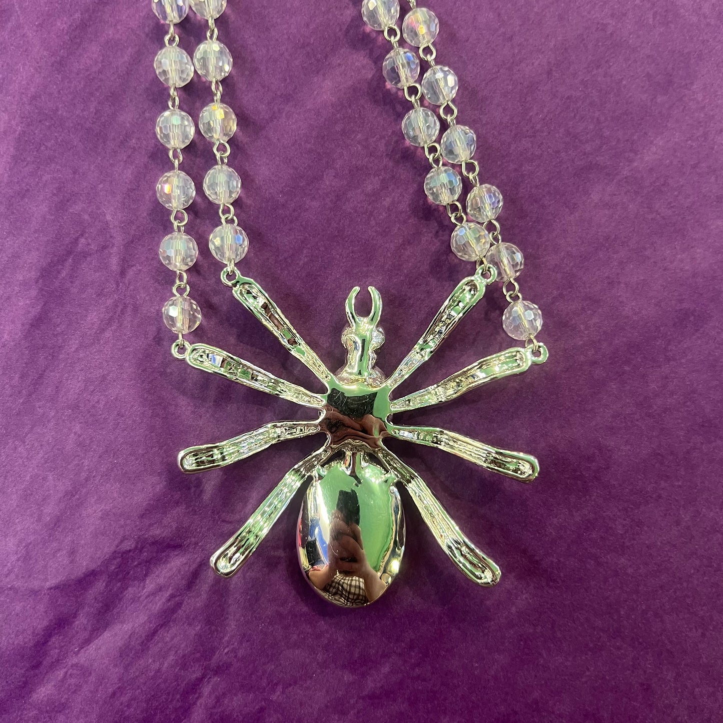Vintage Butler and Wilson Crystal Spider Necklace - Statement Jewellery