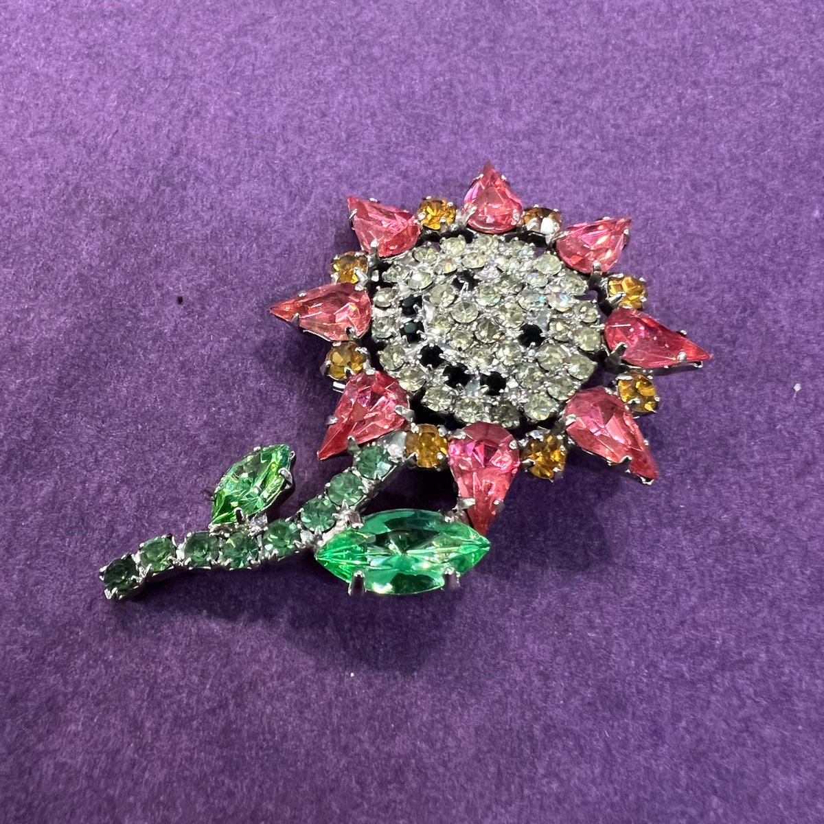 Vintage Butler & Wilson Smiling Sunflower Brooch