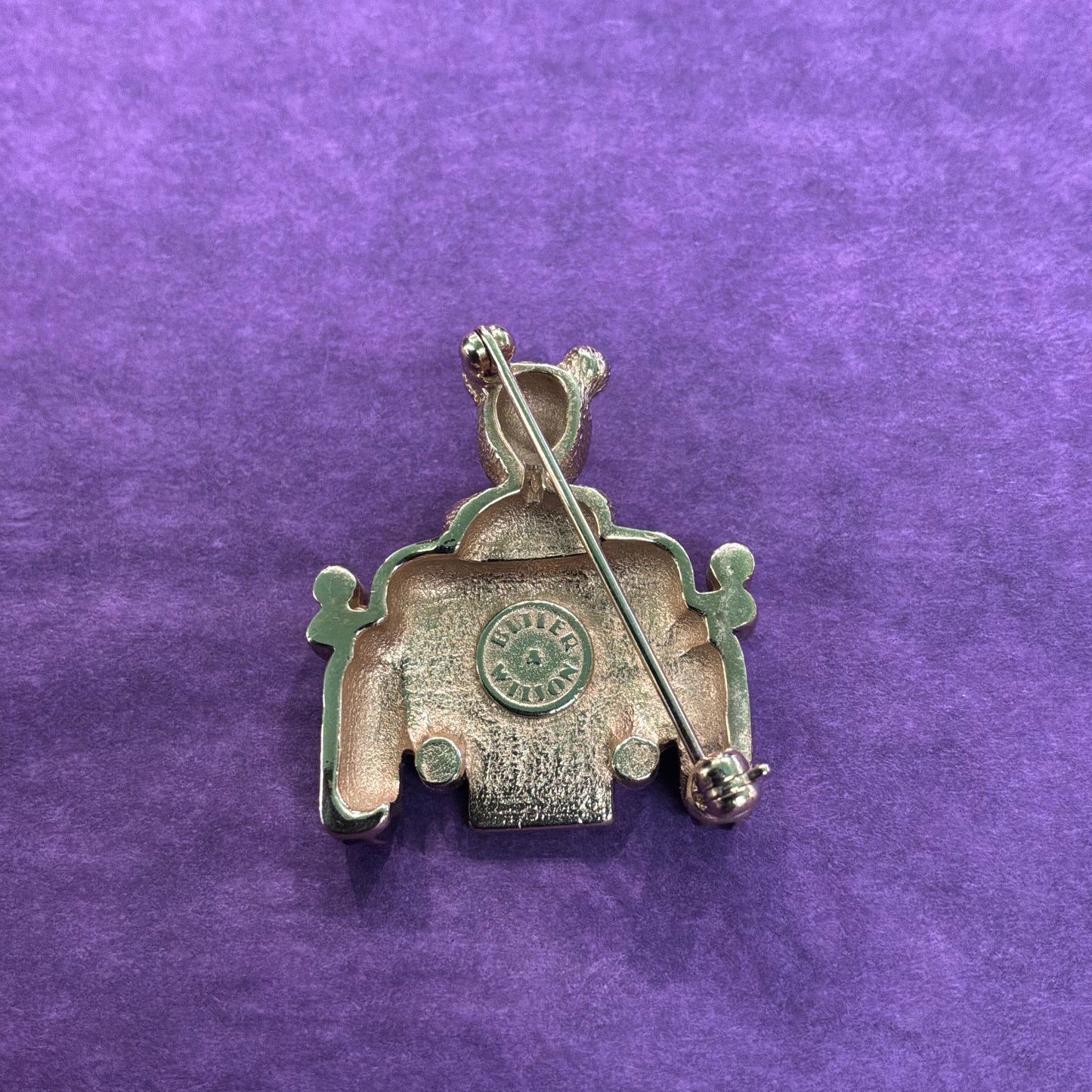 Vintage Butler and Wilson Crystal Fred Bear in a Motor Car Brooch