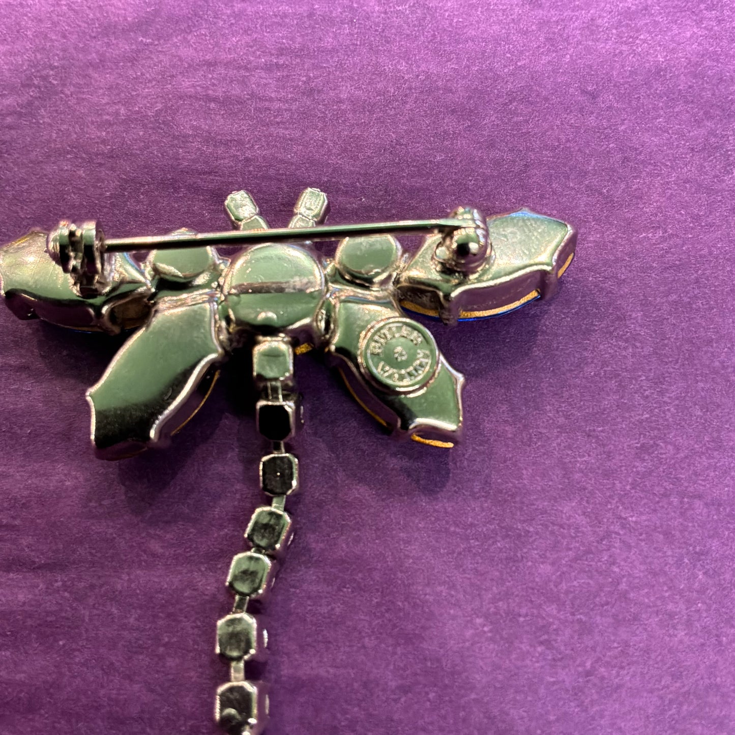 Vintage Butler and Wilson Rainbow Crystal Dragonfly Brooch
