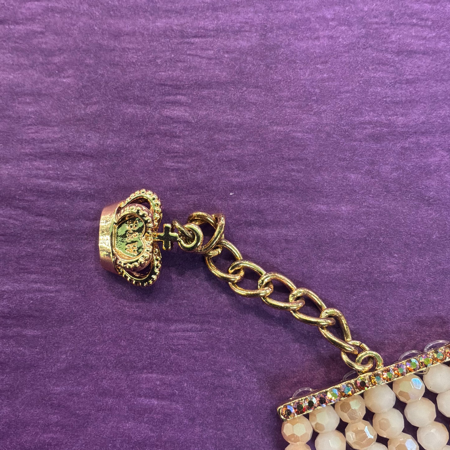 Vintage Butler and Wilson Aurora Borealis Crystal Choker Necklace & Bracelet Set in Gold Tone
