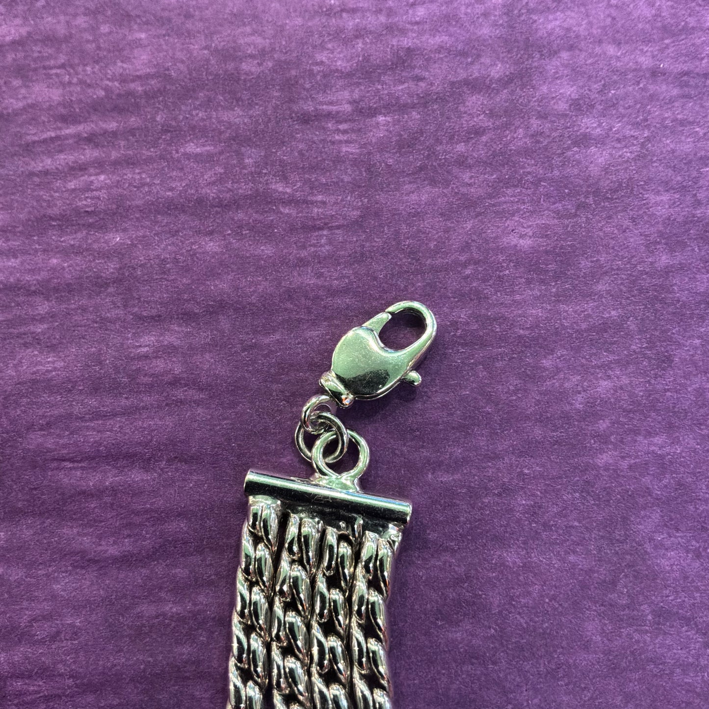 Vintage Butler and Wilson Art Deco Style Statement Bracelet in Silver