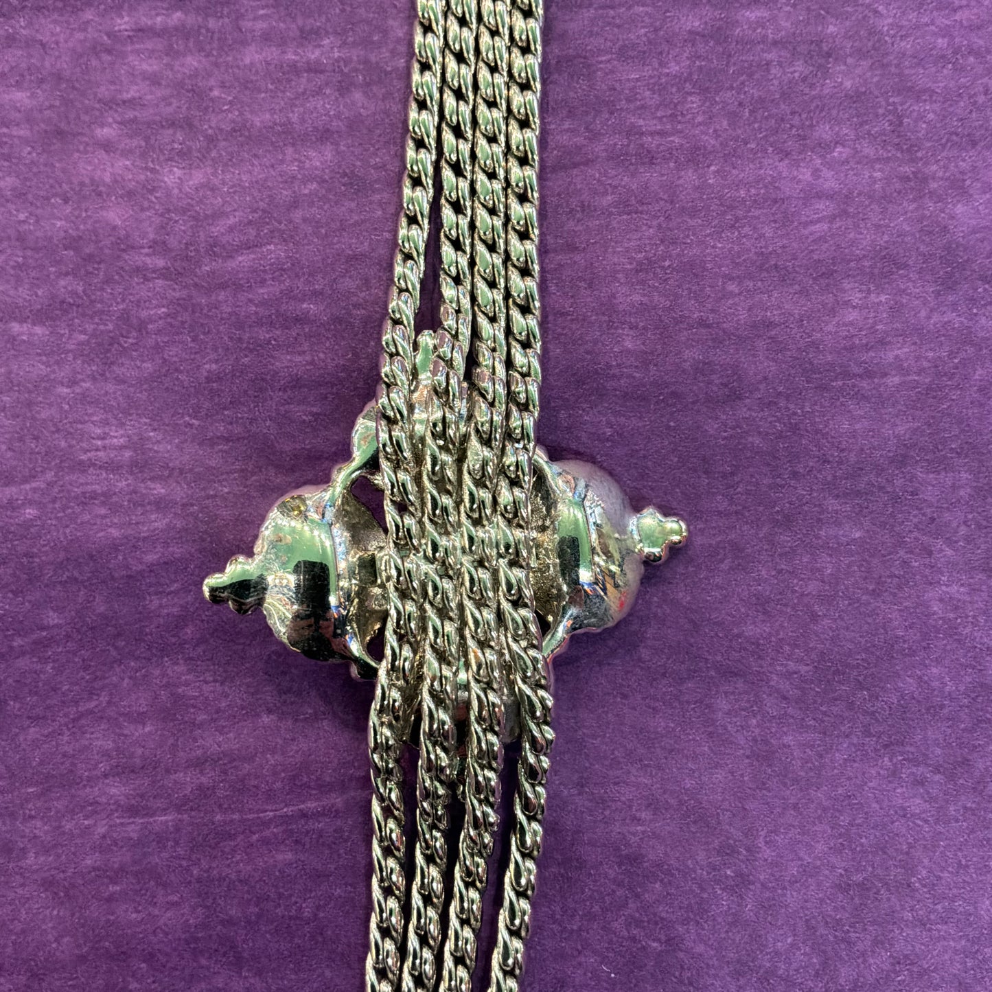 Vintage Butler and Wilson Art Deco Style Statement Bracelet in Silver