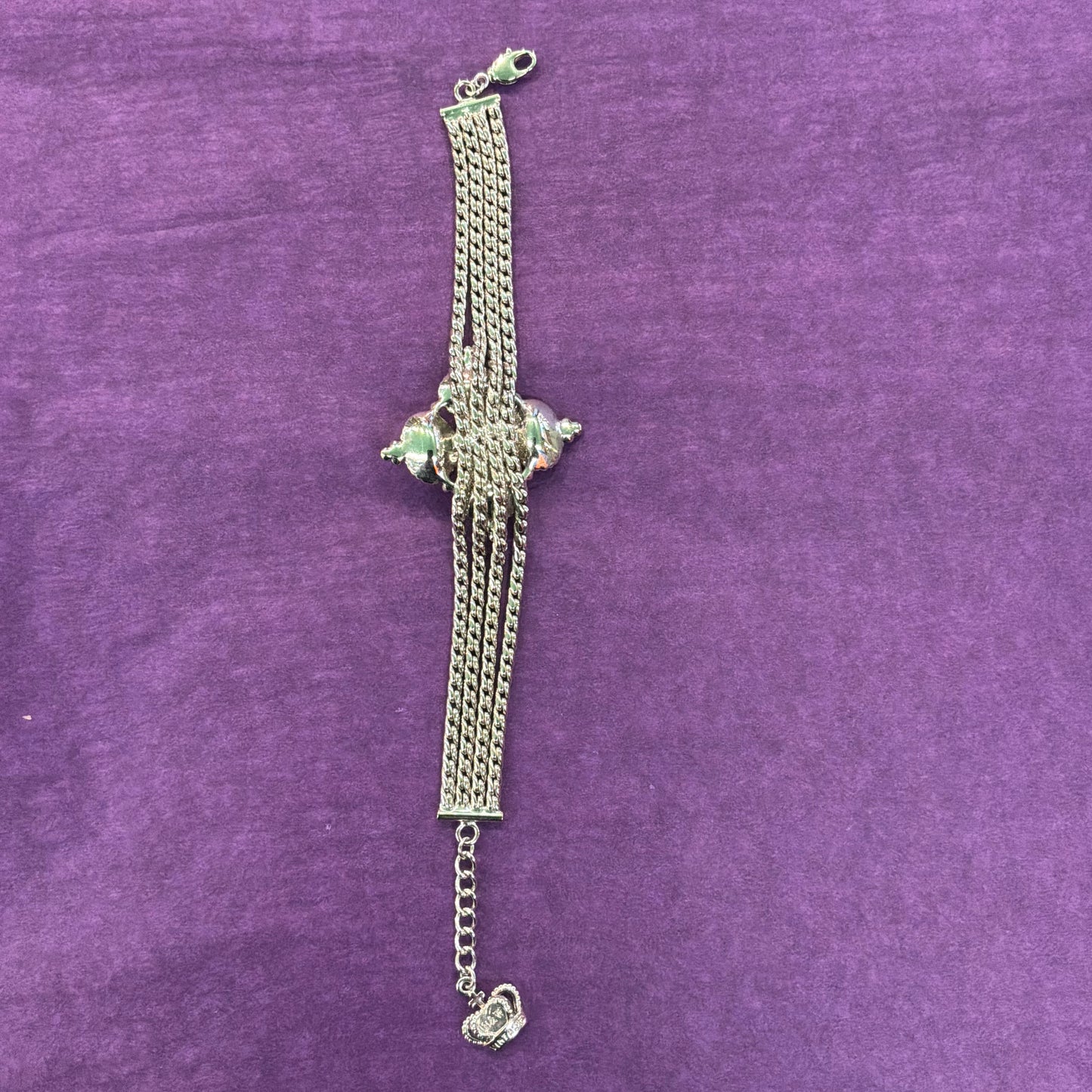 Vintage Butler and Wilson Art Deco Style Statement Bracelet in Silver