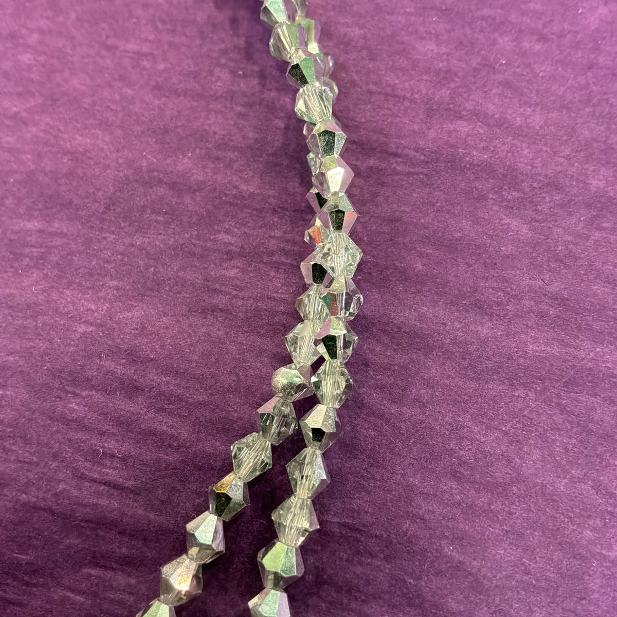 Vintage Butler & Wilson Silver Checkerboard Crystal Floral Statement Necklace