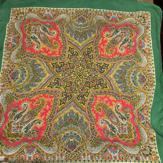 Vintage Liberty of London 1950/60s Pure Silk Vibrant Paisley Scarf