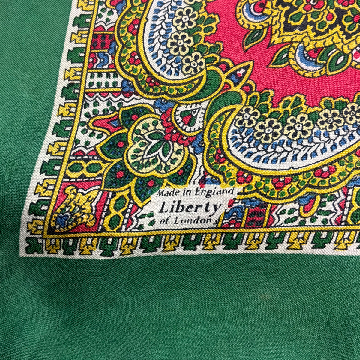 Vintage Liberty of London 1950/60s Pure Silk Vibrant Paisley Scarf