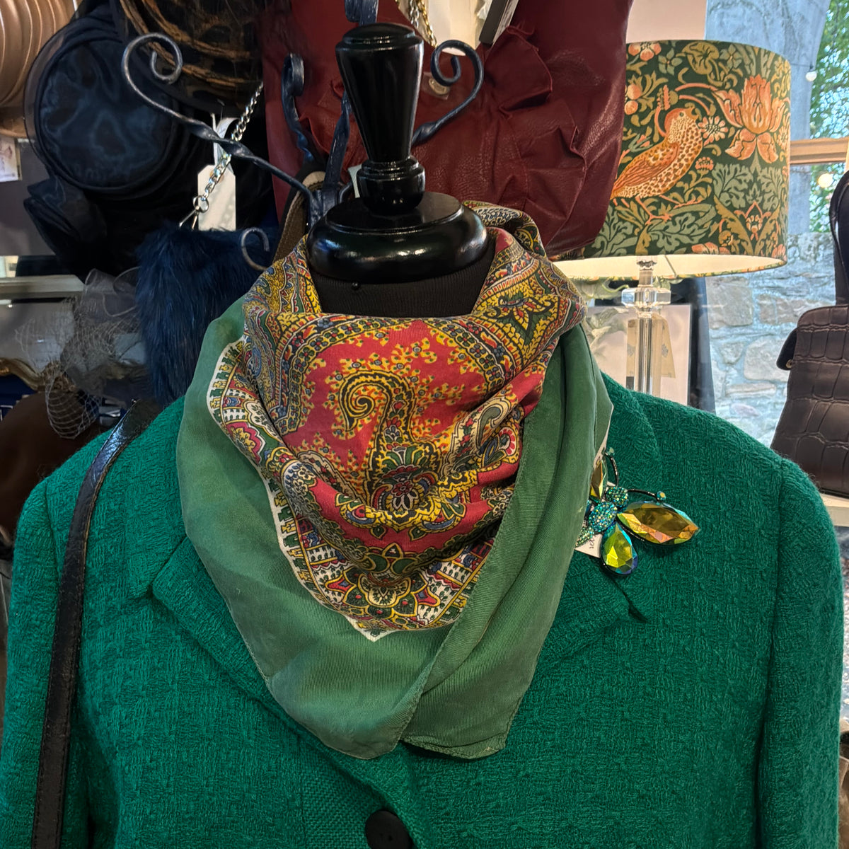 Vintage Liberty of London 1950/60s Pure Silk Vibrant Paisley Scarf