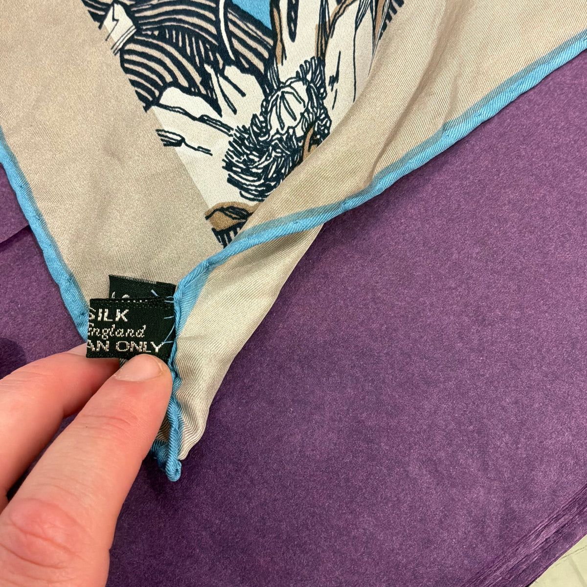 Vintage Large Beckford Silk ‘MUCHA’ Graphic Poppy Print Pure Silk Scarf