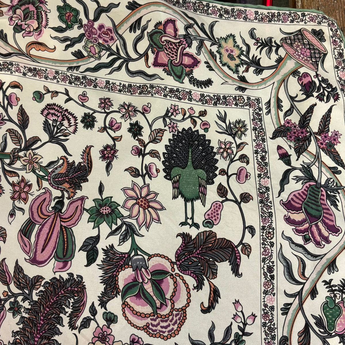 Vintage Liberty of London Pure Silk Large Scarf in Tree of Life Design