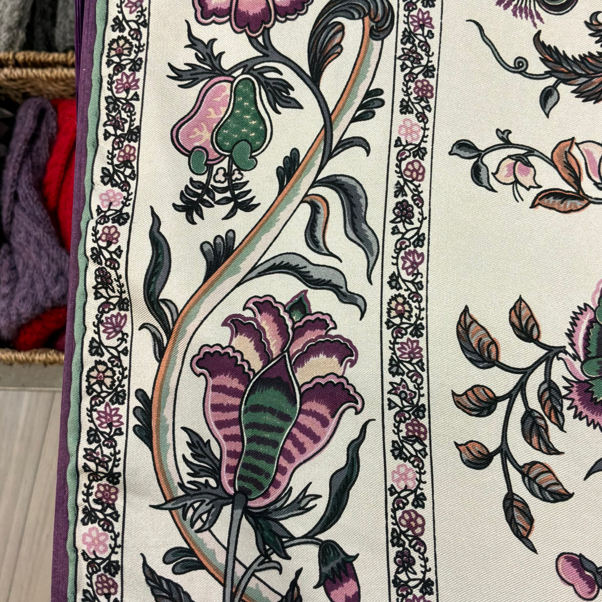 Vintage Liberty of London Pure Silk Large Scarf in Tree of Life Design