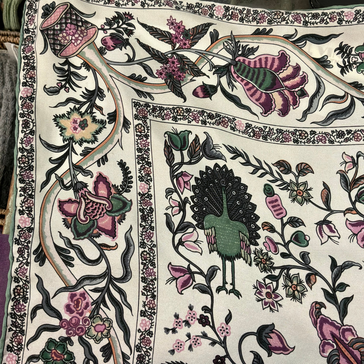Vintage Liberty of London Pure Silk Large Scarf in Tree of Life Design