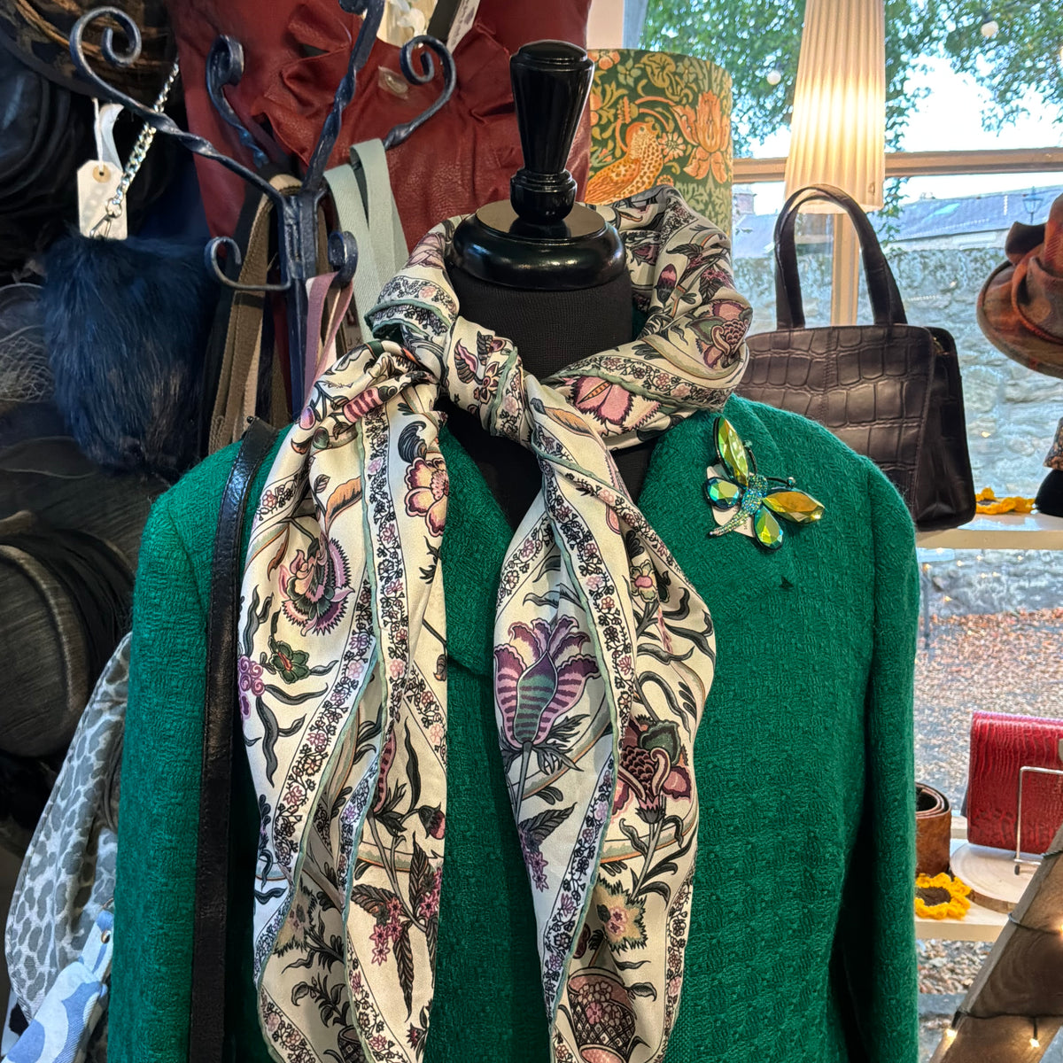 Vintage Liberty of London Pure Silk Large Scarf in Tree of Life Design