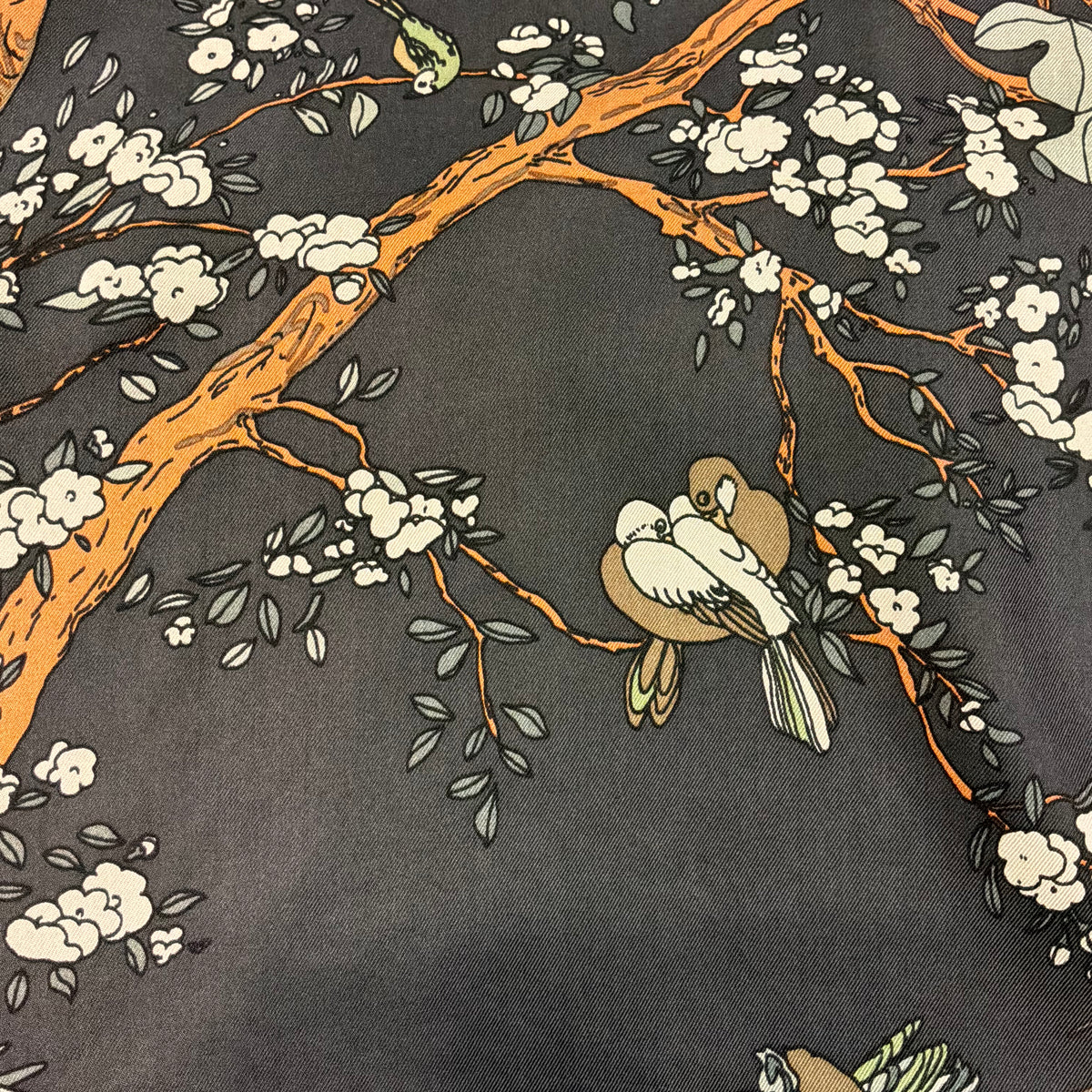 Vintage Liberty of London Pure Silk Scarf Oriental Duck Pond Bird Floral Design