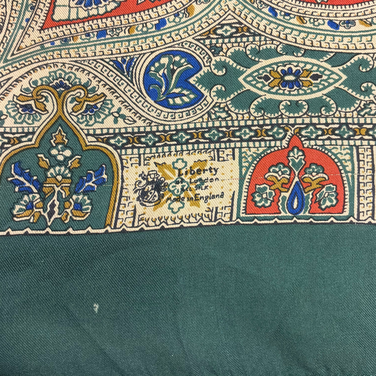 Vintage Liberty of London Pure Silk Scarf in Mid Century Paisley Print