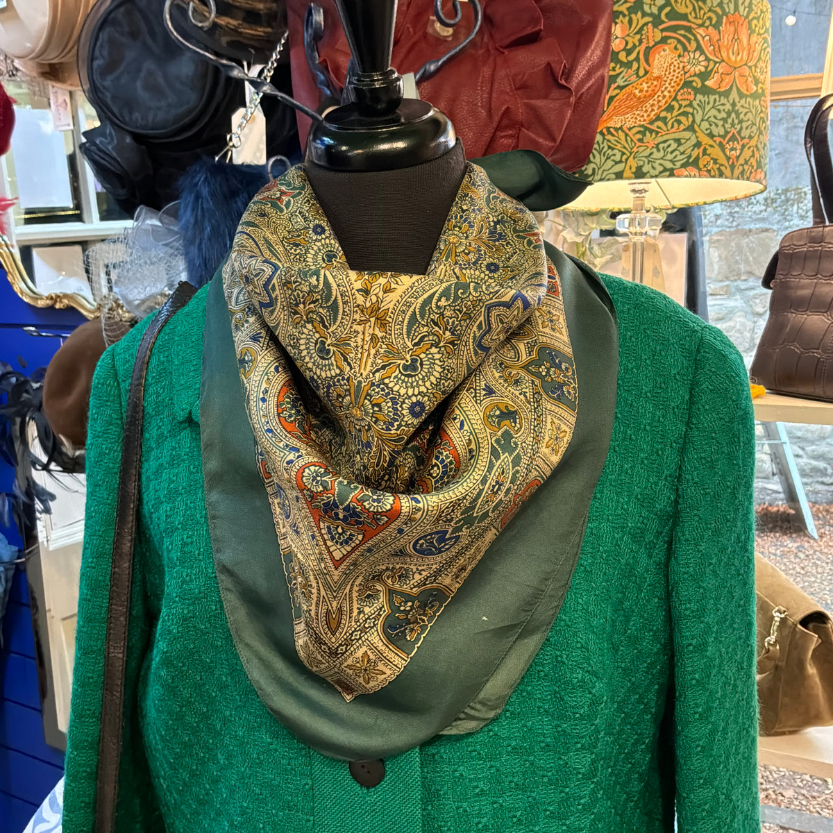 Vintage Liberty of London Pure Silk Scarf in Mid Century Paisley Print