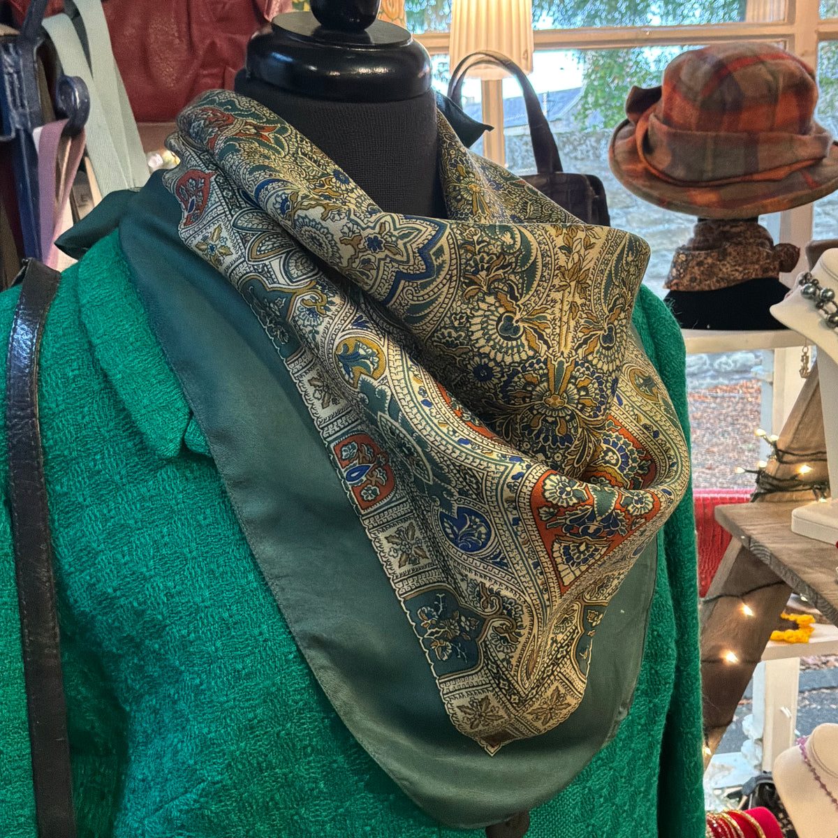 Vintage Liberty of London Pure Silk Scarf in Mid Century Paisley Print