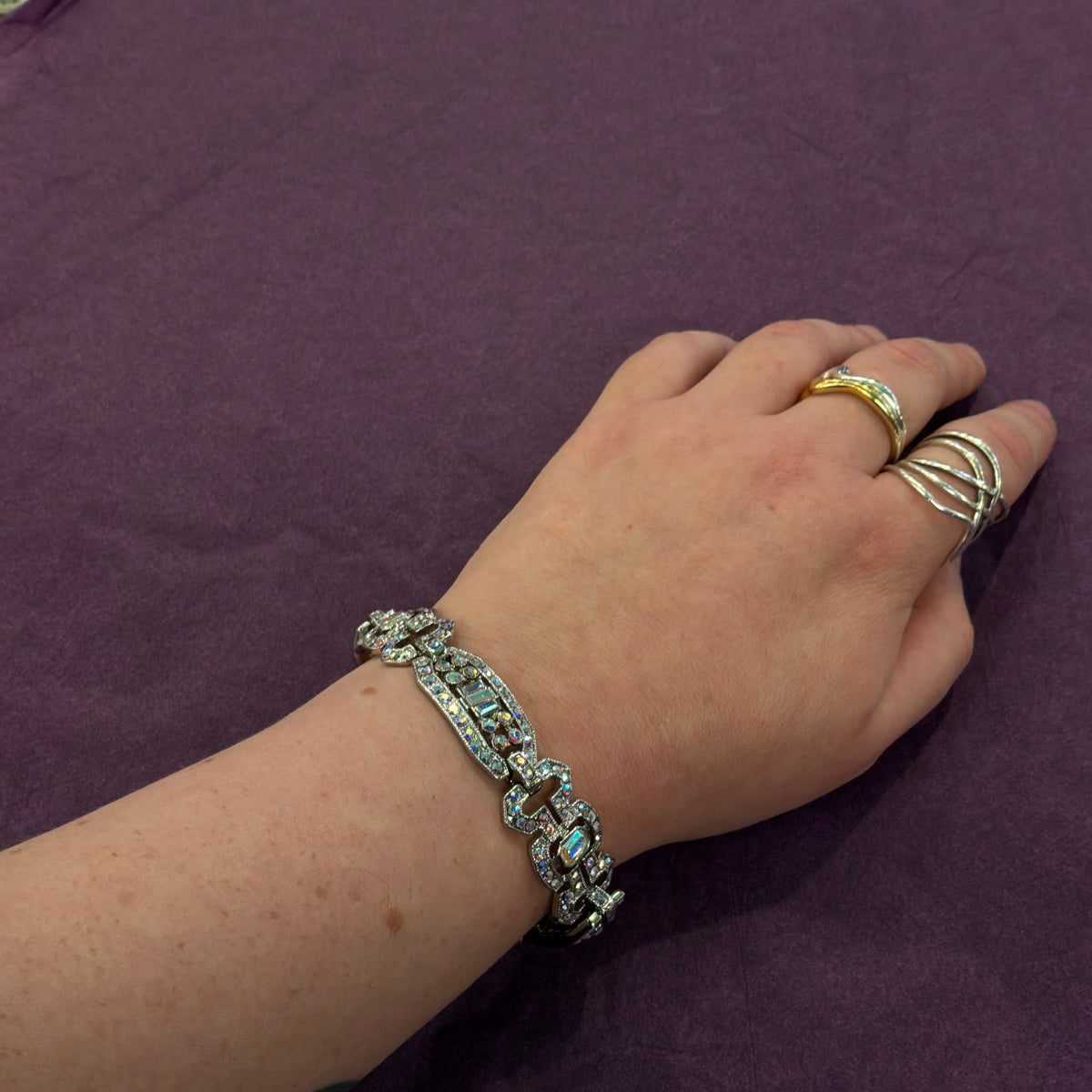 Vintage Butler & Wilson Art Deco Style Crystal Bracelet